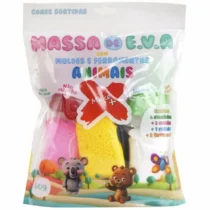 Massa De EVA 60G C/ Moldes e Ferramentas Animais UN. - Make+