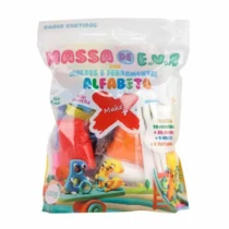 Massa De EVA 100G C/ Moldes e Ferramentas Alfabeto UN. - Make+