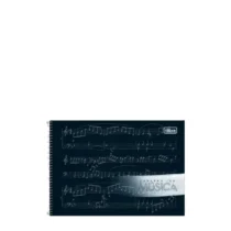 Caderno De Música Pequeno 80 Fls Preto - Tilibra