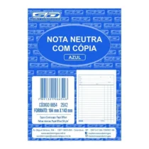 Nota Neutra Azul e C/ 25X2 Vias 104 mm x 143 mm UN. - Sd