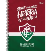 Caderno Espiral Fluminense Clube Com Mais História 10 MAT 160 Fls UN. - Tilibra