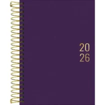 Agenda Peq Espiral Napoli 2026 C/176 Fls Roxa UN. - Tilibra