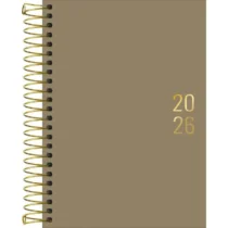 Agenda Peq Espiral Napoli 2026 C/176 Fls Bege UN. - Tilibra