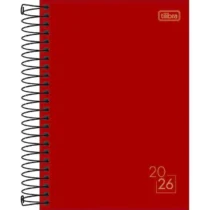Agenda Espiral Spice 2026 C/160 Fls Vermelha UN.- Tilibra