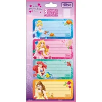 Etiqueta Adesiva Escolar Disney Princesas C/ 8 UN. - Tilibra