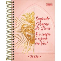 Agenda Espiral Bíblica Coração De Jesus 2026 C/208 Fls UN. - Tilibra