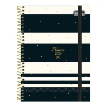 Planner Peq Espiral West Village 2026 Listas Brancas e Pretas C/80 Fls UN. - Tilibra