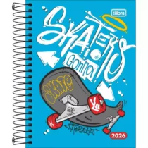 Agenda Espiral D+ 2026 C/176 Fls Skaters UN. - Tilibra