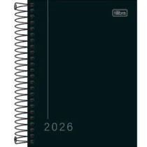 Agenda Espiral Pepper 2026 C/160 Fls Preta UN. - Tilibra