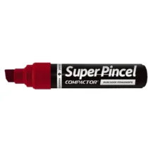 Marcador Jumbo Permanente Recarregável Vermelho UN. - Compactor