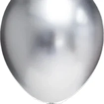 Balão de Soprar Nº 5 Redondo Prata Metalizado C/25 UN. - Picpic