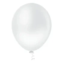 Balão de Soprar Nº 9 Transparente Liso C/50 UN. - Picpic