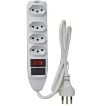 Filtro De Linha C/ 4 Tomadas Branco 0,7 M UN. - Bestfer