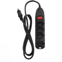 Filtro De Linha C/ 4 Tomadas Preto 0,7 M UN. - Bestfer