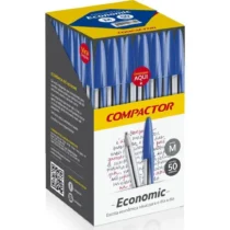 Caneta Esferográfica Economic Azul C/ 50 UN. - Compactor