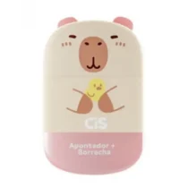Apontador C/ Borracha Capivara Rosa UN. - Cis