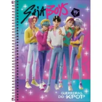 Caderno Espiral Guerreiras Do Kpop Saia Boys 80 Fls. - Tilibra