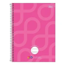 Caderno Espiral Pauta Ampliada Neuro Rosa 80 Fls. - Tilibra