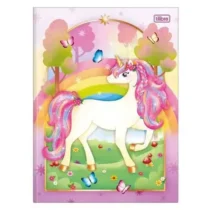 Caderno Brochura Blink Unicórnio Rosa 80 Fls. - Tilibra