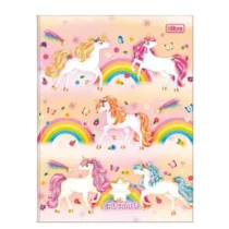 Caderno Brochura Blink Unicórnio Arco-íris 80 Fls. - Tilibra