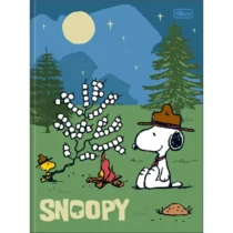 Caderno Brochura Snoopy Azul C / Verde 80 Fls. - Tilibra