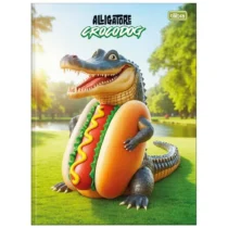 Caderno Brochura Brainrot Alligatore crocodog 80 Fls. - Tilibra