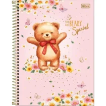 Caderno De 10 Mat. Love Bears Rosa160 Fls. - Tilibra