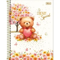 Caderno De 10 Mat. Love Bears Branco160 Fls. - Tilibra