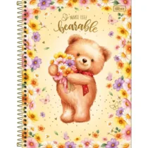 Caderno De 10 Mat. Love Bears Amarelo160 Fls. - Tilibra