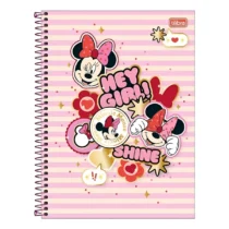 Caderno De 10 Mat. Minnie Mouse Rosa 160 Fls. - Tilibra