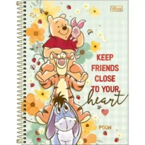 Caderno De 10 Mat. Pooh Verde 160 Fls. - Tilibra