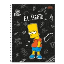 Caderno De 10 Mat. Simpsons Preto 160 Fls. - Tilibra