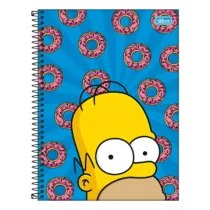 Caderno De 10 Mat. Simpsons Azul 160 Fls. - Tilibra