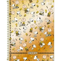 Caderno De 10 Mat. Snoopy Dourado 160 Fls. - Tilibra
