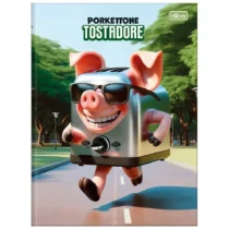 Caderno Brochura Peq. 80 Fls Porkettone Tostadore - Tilibra