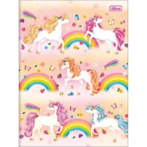 Caderno Brochura Peq Blink Unicórnio Arco-íris 80 Fls  - Tilibra