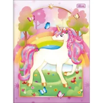 Caderno Brochura Peq Blink Unicórnio Rosa 80 Fls  - Tilibra