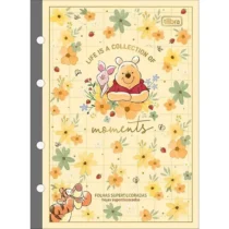 Folhas P/ Caderno Argolado ( Fichário ) Ursinho Pooh C/ Adesivos 80 Fls. – Tilibra