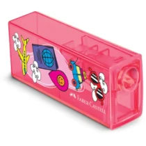 Apontador C/ Depósito Glimmer Viagem Vermelho - Faber-Castell