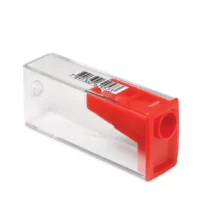 Apontador Vermelho C/ Depósito Transparente - Faber-Castell