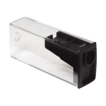 Apontador Preto C/ Depósito Transparente - Faber-Castell