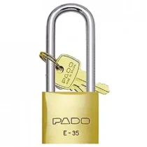 Cadeado De Latão Lt - 35 C/ Haste Longa 35 mm X 75 mm - Pado