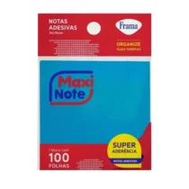 Bloco Adesivo 76 mm X 76 mm Neon Azul C/ 100 FLS. - Maxi