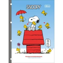 Folhas P/  Caderno Argolado (Fichário) Snoopy  80 Fls. .-Tilibra