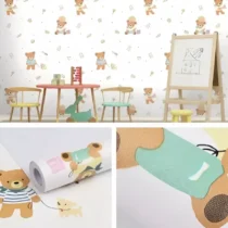 Contact Estampado  Kids 02 de Urso 45 cm x 10 m. - Onda