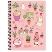 Caderneta Cliff De Gato Rosa Claro C/80 Fls. - Foroni