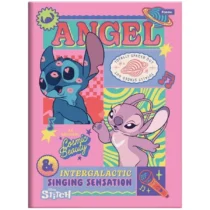 Caderno Brochura do Stitch e Angel Rosa C/80 Fls. - Foroni