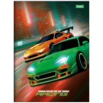 Caderno Brochura Cross Racing Carro Verde e dourado C/80 Fls. - Foroni