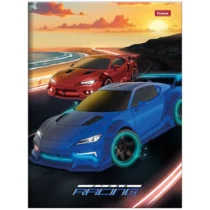 Caderno Brochura Cross Racing Carro Vermelho Azul C/80 Fls. - Foroni