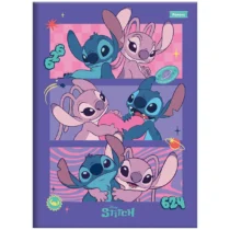 Caderno peq. Angel e Stitch C/80 Fls. - Foroni